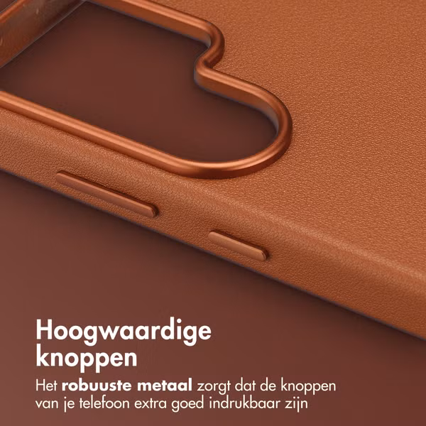 Accezz MagSafe Leather Backcover Samsung Galaxy S26 Ultra - Sienna Brown