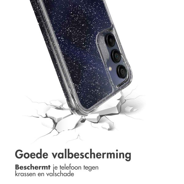 imoshion Clear Glitter Backcover Samsung Galaxy A15 (5G/4G) - Zilver