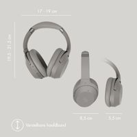Selencia Urban Play Draadloze Koptelefoon - Active Noise Cancelling (ANC) - Met Opbergcase - Cosy Grey