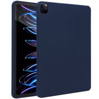 Accezz Liquid Silicone Backcover met penhouder Apple iPad Pro 12.9 (2022) / Pro 12.9 (2021) / Pro 12.9 (2020) - Donkerblauw