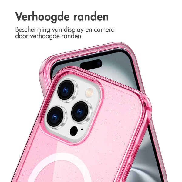 imoshion Sparkle Backcover met MagSafe Apple iPhone 16 Pro - Glitter Roze