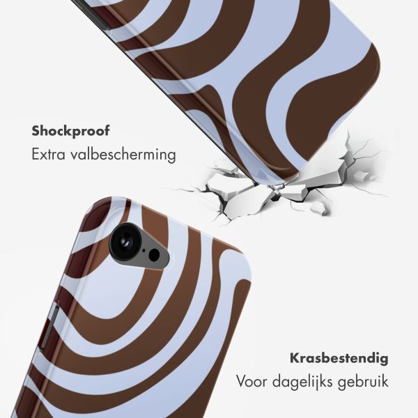 Selencia Vivid Backcover met MagSafe Apple iPhone 17e / 16e - Dream Swirl Chocolate