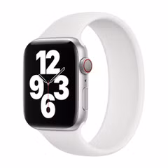Apple Siliconen solobandje Apple Watch | 44/45/46/49 mm - Maat 12 - White