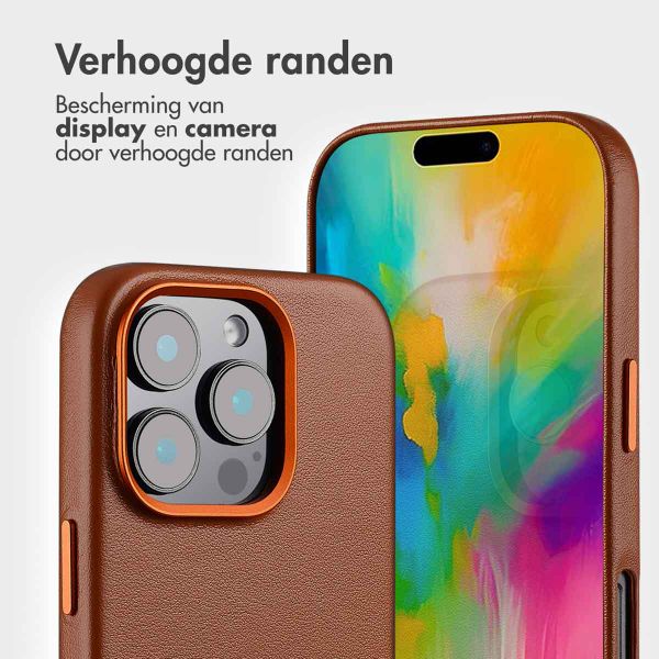 Accezz Leather Bookcase 2-in-1 met MagSafe Apple iPhone 16 Pro - Sienna Brown