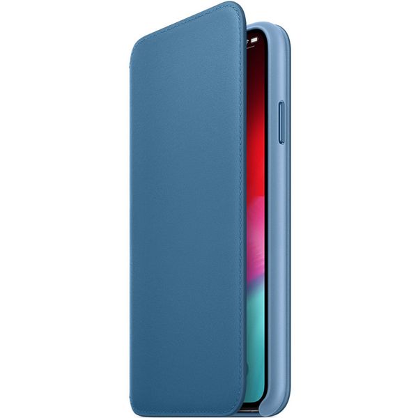 Apple Leather Folio Bookcase iPhone Xs Max - Cod Blue