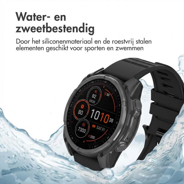 imoshion QuickFit® Stripe Siliconenbandje  - Garmin 22 mm aansluiting - Zwart