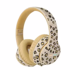 imoshion Special Edition - Draadloze Kinderkoptelefoon met Panterprint LED Light - Decibelbegrenzer - Met AUX kabel - Leopard