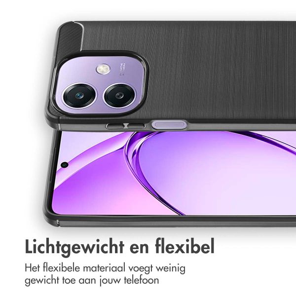 imoshion Brushed Backcover Oppo A40 4G / Oppo A40M 4G - Zwart