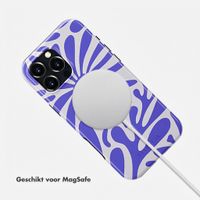 Selencia Vivid Backcover met MagSafe Apple iPhone 16 Pro Max - Modern Bloom Sapphire Blue