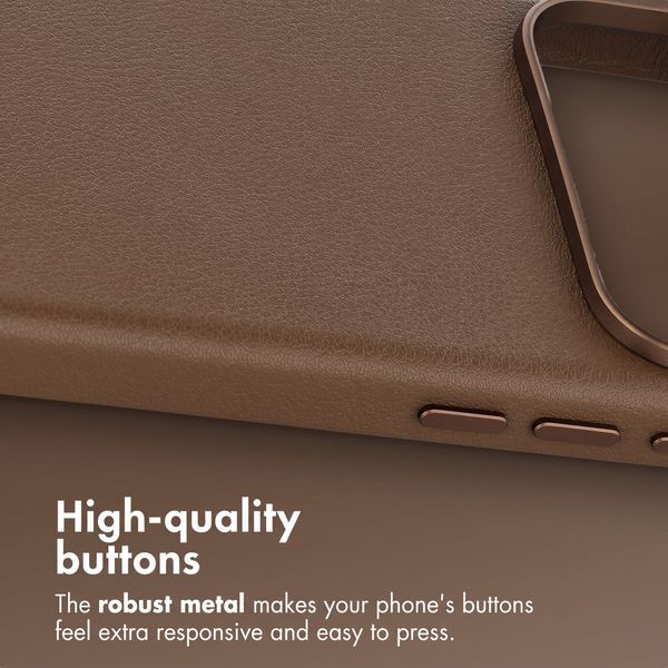 Accezz Leather Case with MagSafe Apple iPhone 18 Pro / 17 Pro - Coffee Brown