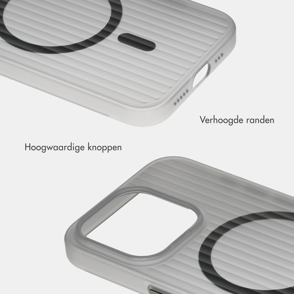 Accezz Lite Backcover met MagSafe | Fluted | Apple iPhone 15 Pro - Grijs