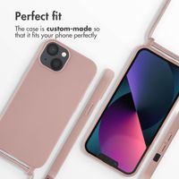 imoshion Silicone Case with Strap Apple iPhone 13 - Sand Pink