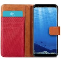 imoshion Luxe Canvas Bookcase Samsung Galaxy S8 - Rood