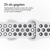 imoshion Sport⁺ bandje Apple Watch Series 1 t/m 11 / SE / Ultra (44/45/46/49 mm) - Maat M/L - Pure Platinum & Black