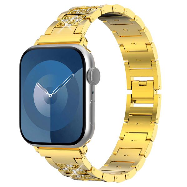 Selencia Sparkle schakelband Apple Watch Series 1 t/m 9 / SE (38/40/41 mm) | Series 10 (42 mm) - Goud