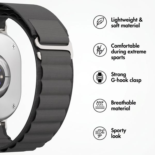 Accezz Nylon Alpine Band Samsung Galaxy Watch 9 (40/44mm) / Watch 8 (40/44mm) / Classic (46mm) - Black