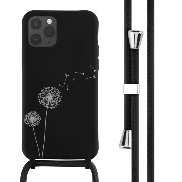 imoshion Siliconen design hoesje met koord iPhone 11 Pro - Dandelion Black