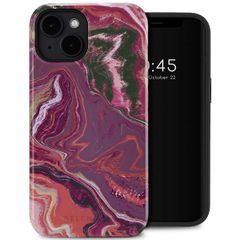Selencia Vivid Backcover met MagSafe Apple iPhone 14 - Marble Purple