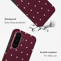 Selencia Vivid Back Cover Samsung Galaxy A37 (5G) - Happy Dots Burgundy