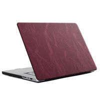 Selencia Fluwelen Cover MacBook Air 13 inch (2022 / 2024 M3 chip / 2025 M4 chip - A2681 / A3113 / A3240 - Donkerrood