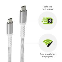 dbramante1928 re-charge - Braided oplaadkabel - USB-A naar Lightning - 1,2 meter - Wit