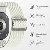 imoshion Elastic Nylon Band Samsung Galaxy Watch 9 (40/44mm) / Watch 8 (40/44mm) / Classic (46mm) - Beige