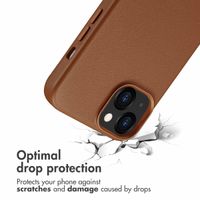 Accezz Leather Back Cover with MagSafe Apple iPhone 13 - Sienna Brown