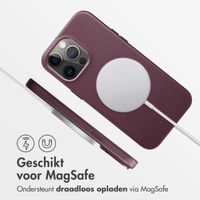 Accezz MagSafe Leather Backcover iPhone 15 Pro Max - Heath Purple