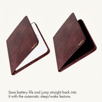 Selencia Croco Bookcase Apple iPad Air 11 inch (2026) M4 / (2025) M3 / (2024) M2 / Air 5 (2022) / Air 4 (2020) - Burgundy