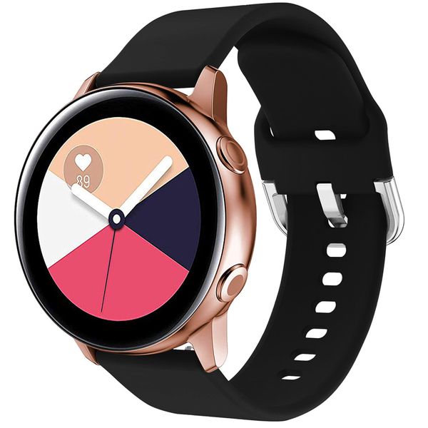 imoshion Siliconen bandje Galaxy Watch 40/42mm / Active 2 42/44mm / Watch 3 41mm - Zwart