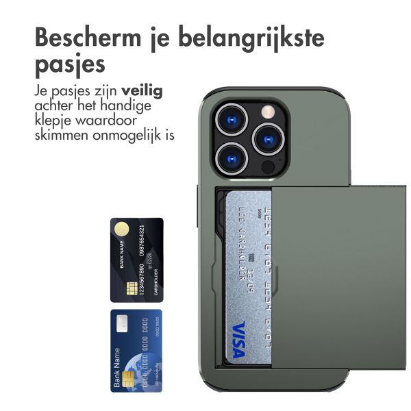 imoshion Backcover met pasjeshouder Apple iPhone 15 Pro - Donkergroen