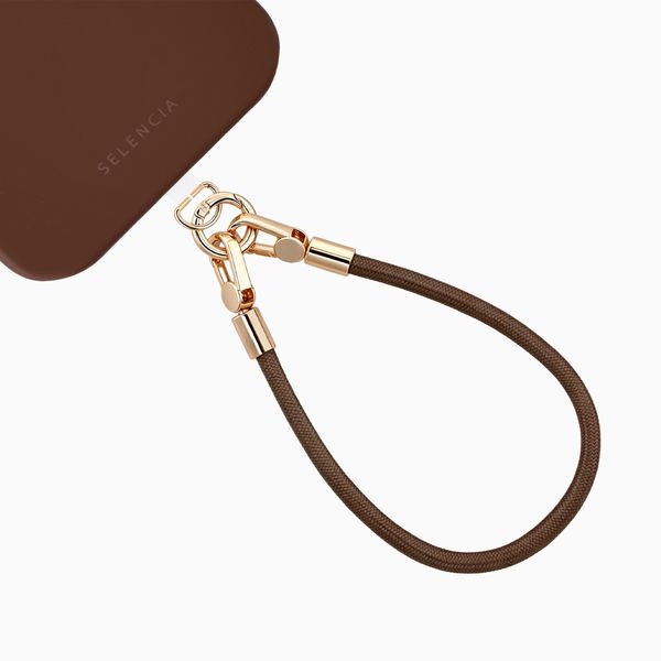 Selencia Universeel Polskoord met 2 haken - Choco Brown