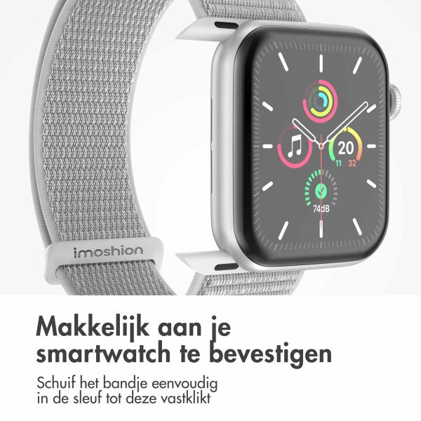 imoshion Nylon⁺ bandje Apple Watch Series 1 t/m 9 / SE (38/40/41 mm) | Series 10 (42 mm) - Seashell