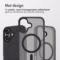 Accezz Rugged Frosted MagSafe Backcover Apple iPhone 16 - Zwart
