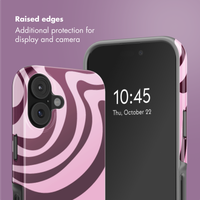 Selencia Vivid Back Cover with MagSafe Apple iPhone 17 - Wavy Swirl Pink Plum