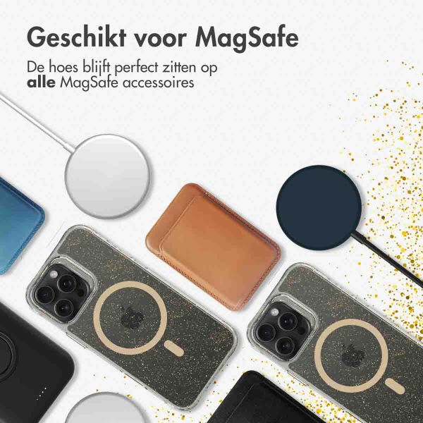 imoshion Clear Glitter Backcover met MagSafe Apple iPhone 16 Pro - Goud