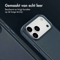 Accezz MagSafe Leather Backcover Apple iPhone 17 Pro Max - Nightfall Blue