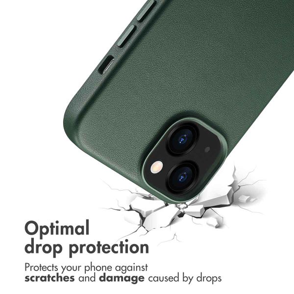 Accezz Leather Back Cover with MagSafe Apple iPhone 13 - Cedar Green