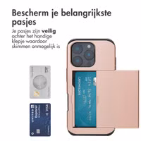 imoshion Backcover met pasjeshouder Apple iPhone 16 Pro - Rosé Goud