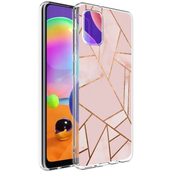 imoshion Design hoesje Samsung Galaxy A31 - Grafisch Koper / Roze