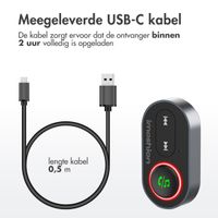 imoshion Bluetooth Transmitter Auto - Bluetooth 5.1 ontvanger - 3.5 mm jack / AUX - Zwart