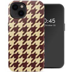 Selencia Vivid Backcover met MagSafe Apple iPhone 14 - Pied-de-Poule