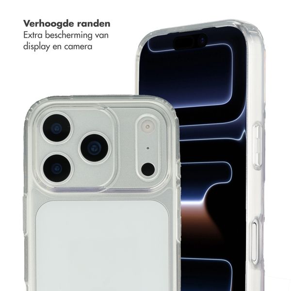 Selencia Backcover met afneembare haakjes Apple iPhone 17 Pro Max - Transparant