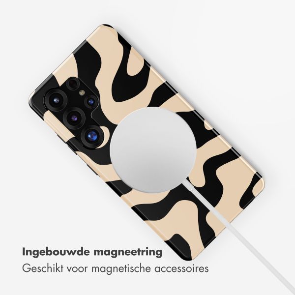 Selencia Vivid Backcover met MagSafe Samsung Galaxy S25 Ultra - Art Wave Black
