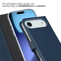 Selencia Echt Leren Bookcase Apple iPhone Air - Blauw