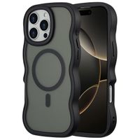 Selencia Wavy Backcover met MagSafe Apple iPhone 16 Pro Max - Zwart