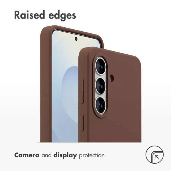 Accezz Liquid Silicone Back Cover with MagSafe Samsung Galaxy S26 - New Tea Brown
