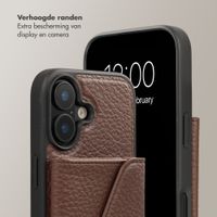Selencia Sera Telefoonhoes met Koord en Envelop Pashouder Apple iPhone 17 - Chocolate Brown