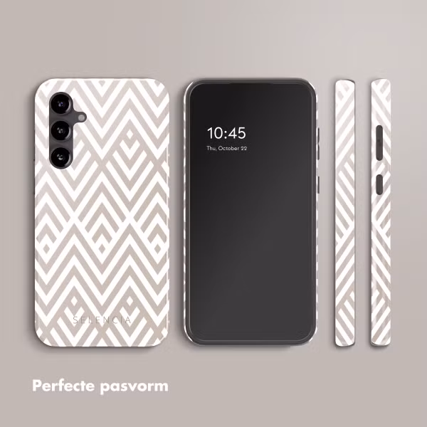 Selencia Vivid Tough Backcover Samsung Galaxy S23 FE - Beige Zigzag