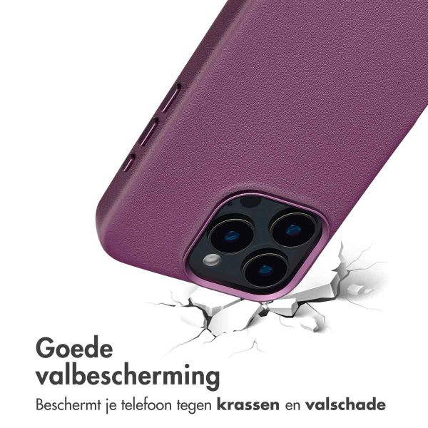 Accezz MagSafe Leather Backcover iPhone 16 Pro - Heath Purple